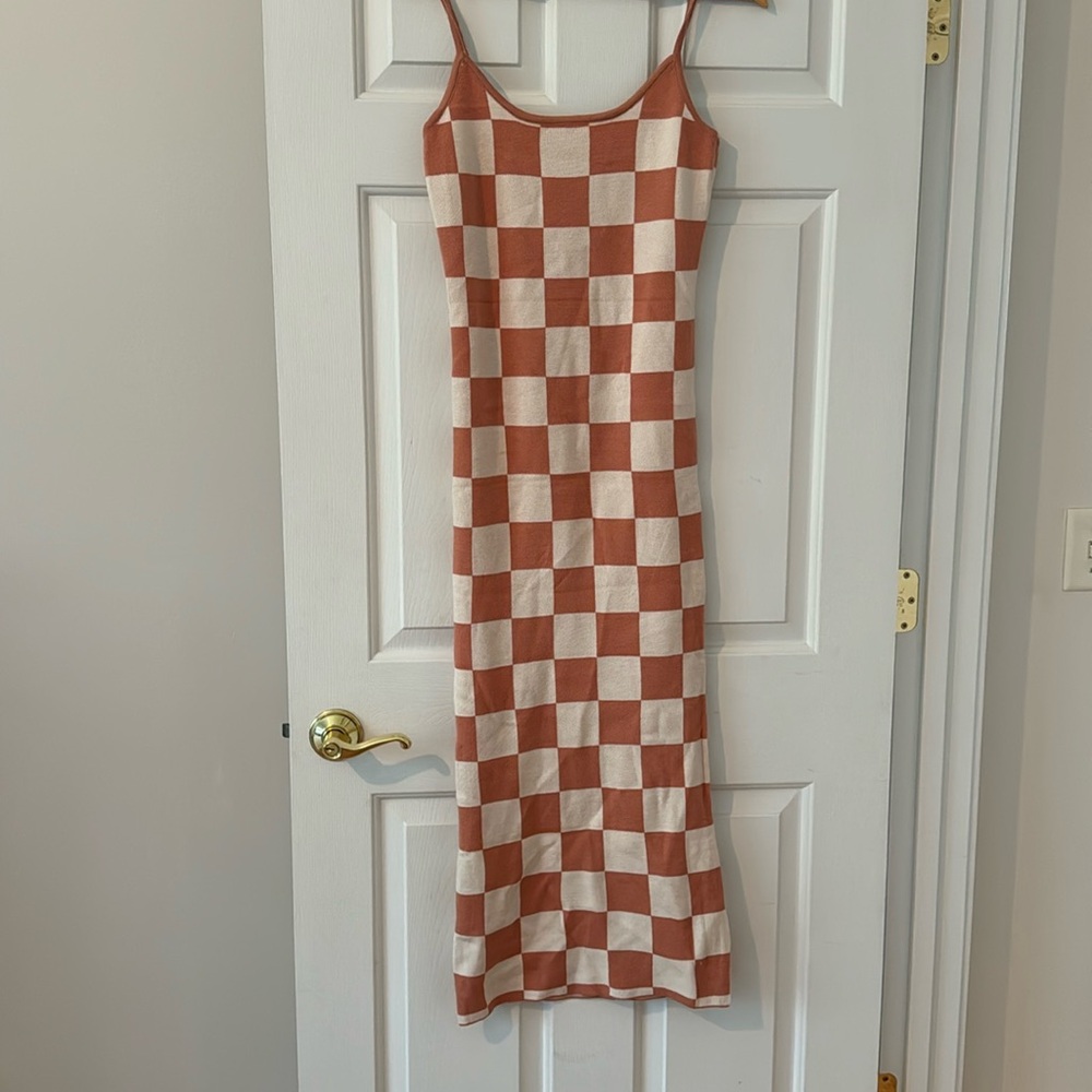 Checkered Maxi dress can be bump friendly if needed!